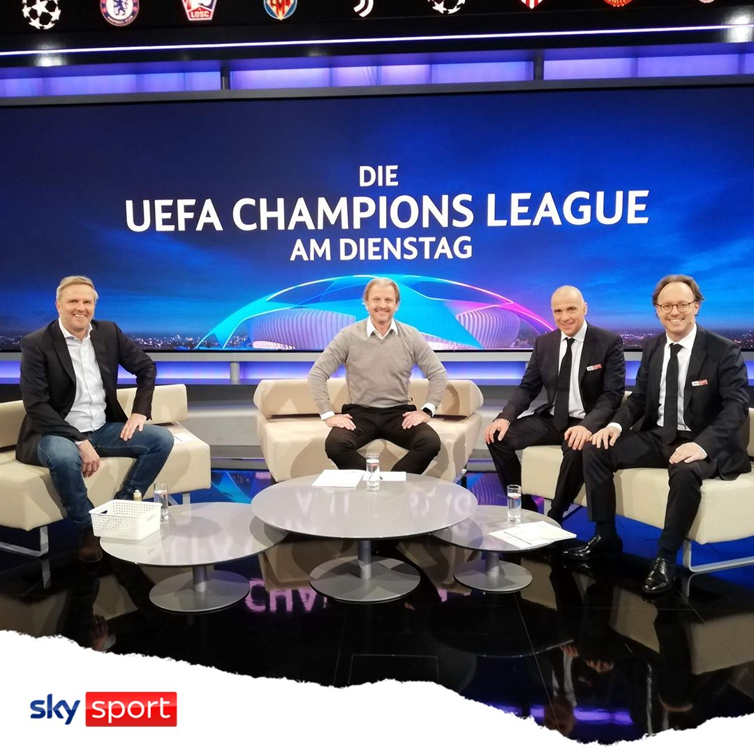 SkySportAustria's tweet photo. Jetzt live auf Sky Sport Austria 1: Die UEFA Champions League am Dienstag mit Moderator Martin Konrad, dem Sky Experten Didi Hamann, Studio-Gast Markus Schopp und Analyst Klaus Schmidt! ⚽🔥

#skycl #ucl #championsleague https://t.co/hpEAyoVqP2