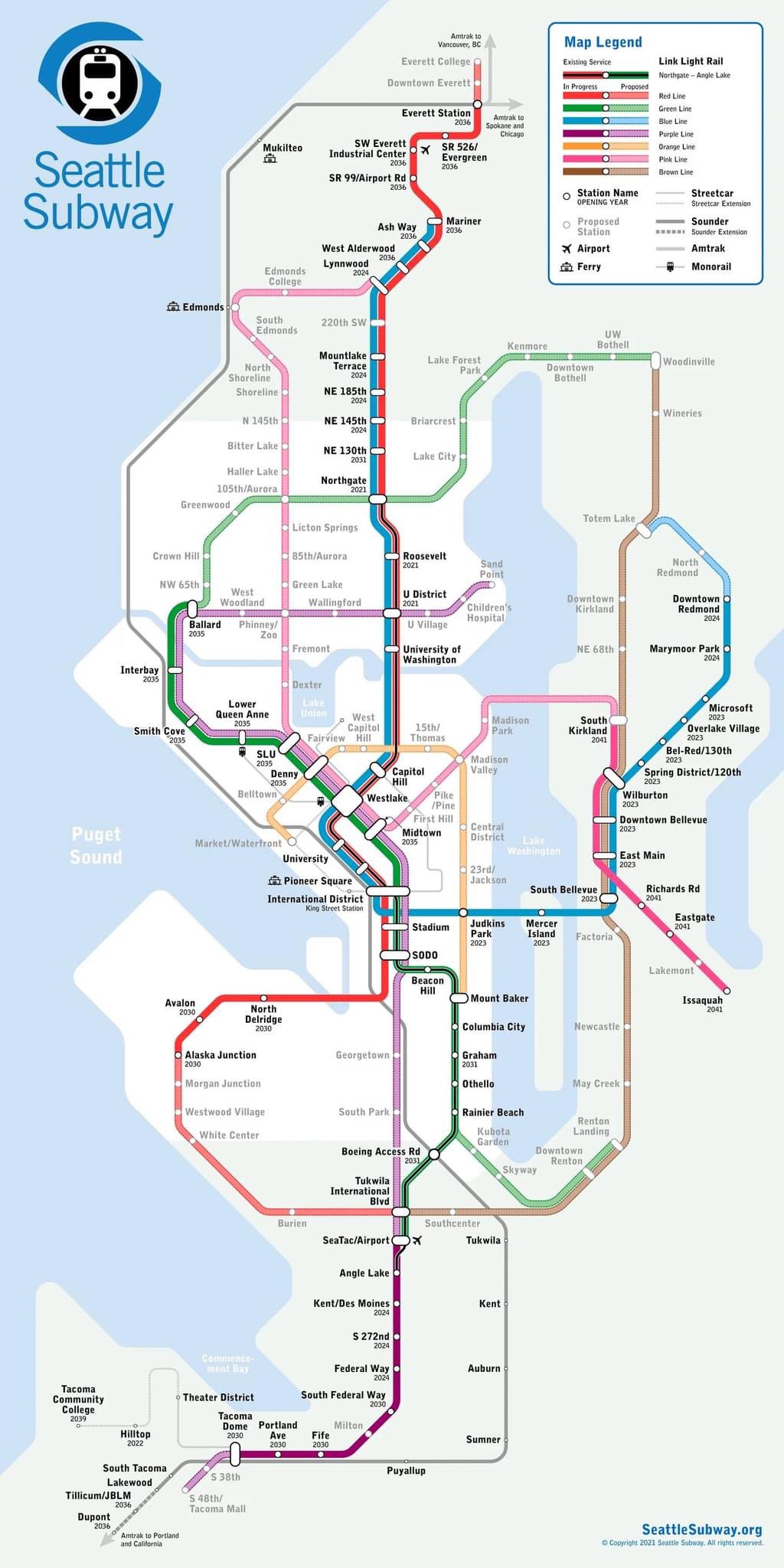 Sound Transit 3 Map Seattle Subway On Twitter: "Love This Map? Simply Click ✓ 'Pro' At  Https://T.co/Hxfhdfldzk To Help Make It Real. Https://T.co/Ez8Pdof7Al" /  Twitter