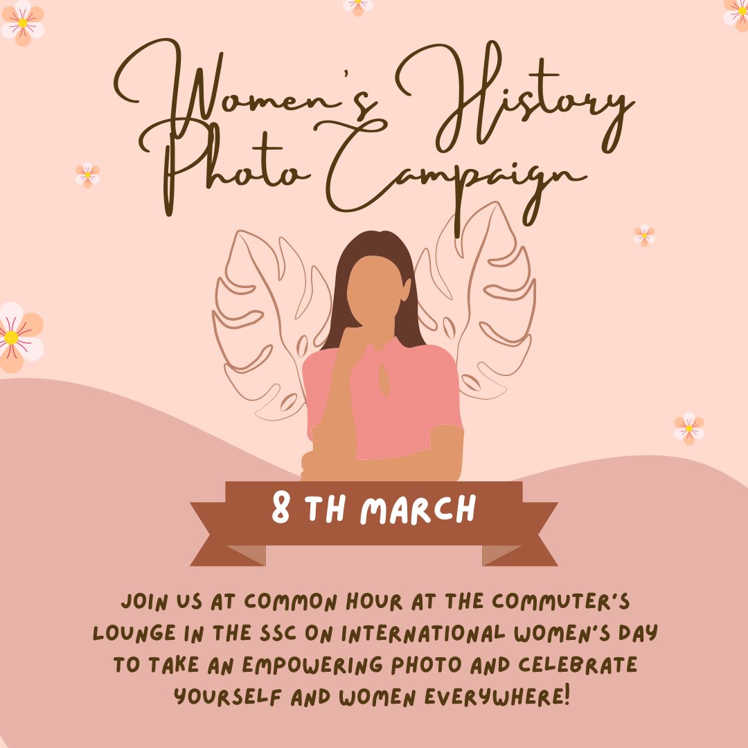 Join the <a href="/SRUwomenscenter/">SRU Women's Center</a> on March 8th during Common Hour in the SSC Commuter Lounge for a Women's History Photo Campaign!