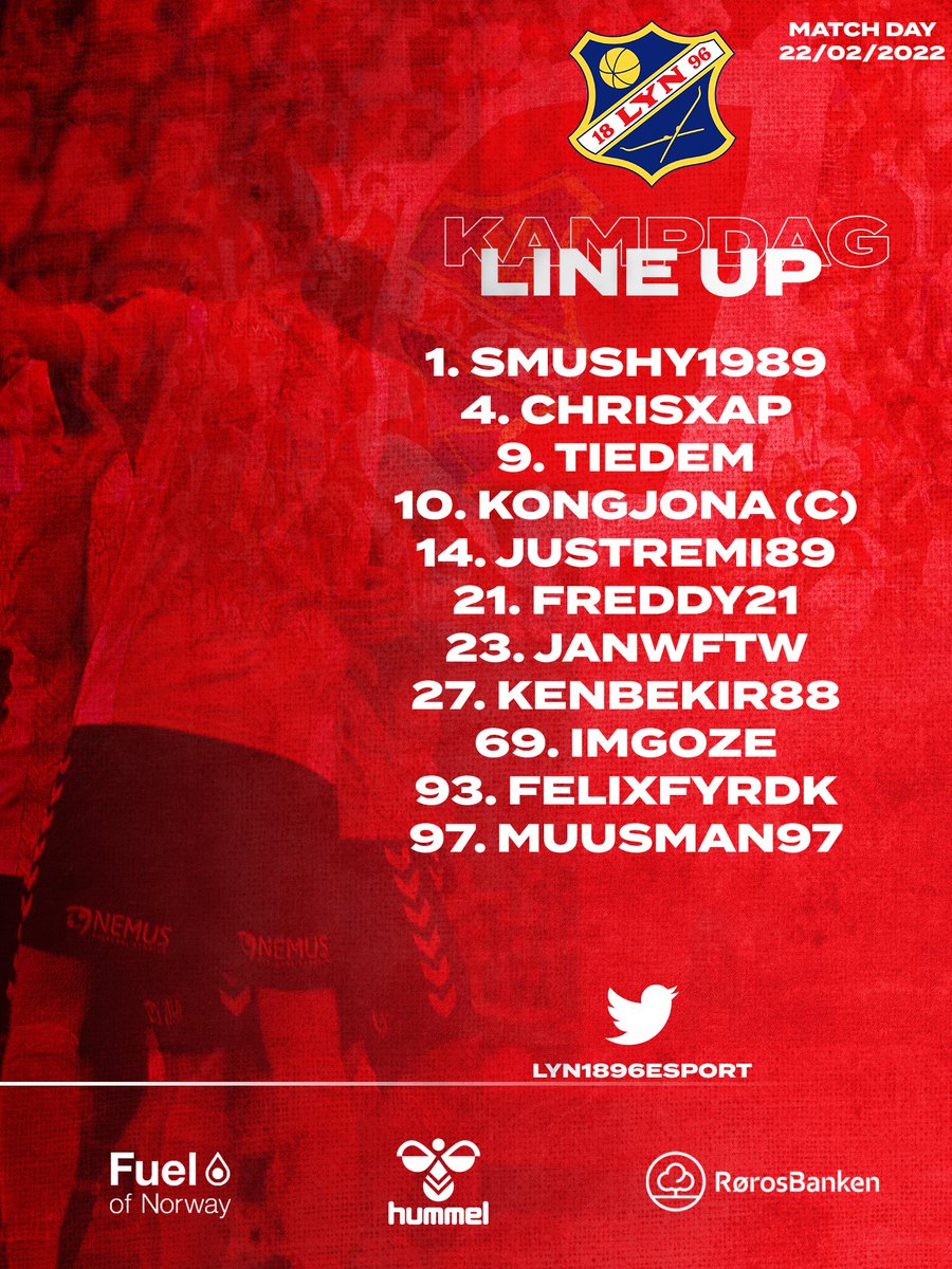 Dagens lag til 3 kamper i L1!