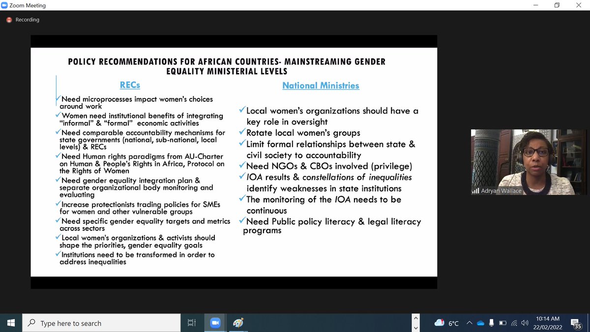 UNOSAA1's tweet photo. Dr. Adryan Wallace outlines the Intersections of #GenderInequality, #RegionalEconomicIntegration and #StateFragility. 

📜Read the #policy recommendations and their implications on https://t.co/E1A4inMlhw https://t.co/0fEKD4revI