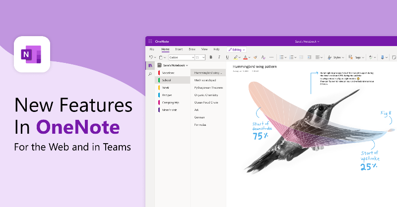 MicrosoftEDU's tweet photo. Hey #OneNote fans! We've added some of your favorite features to OneNote for the web and in #MicrosoftTeams so that you can do more in flow, without having to switch platforms.

Check it out: https://t.co/qB5bOvuY5D
