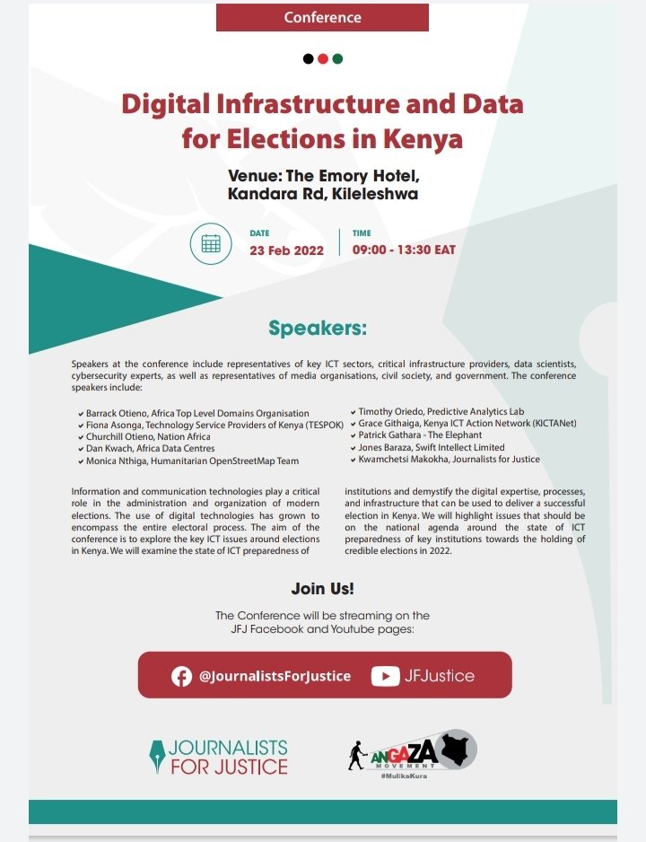 I will be at Emory Hotel, Kileleshwa, tomorrow alongside some of the industry bigwigs. The topic of tech and elections in Kenya is emotive, sensitive and impactful. I am looking forward to sharing my thoughts with other pros.