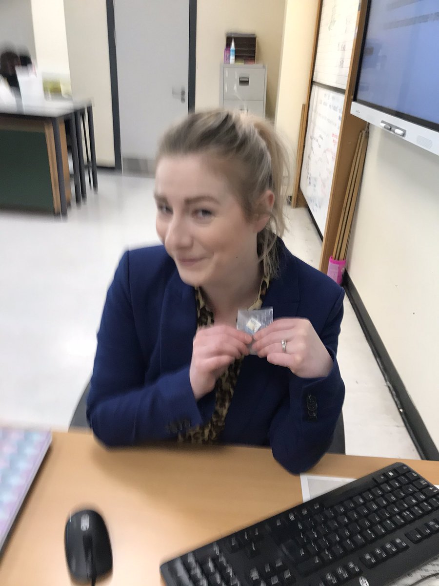 QAHS_Digital's tweet photo. Today we were out delivering badges for staff who have achieved their #CertifiedMIE status for the digital development work they have been doing. Well done to Mrs Moran, mrs Argo and Miss Russell, they were delighted (Also to Mr McDonald who hasn’t got his picture taken yet 😆). https://t.co/Tk1uh2xKBL