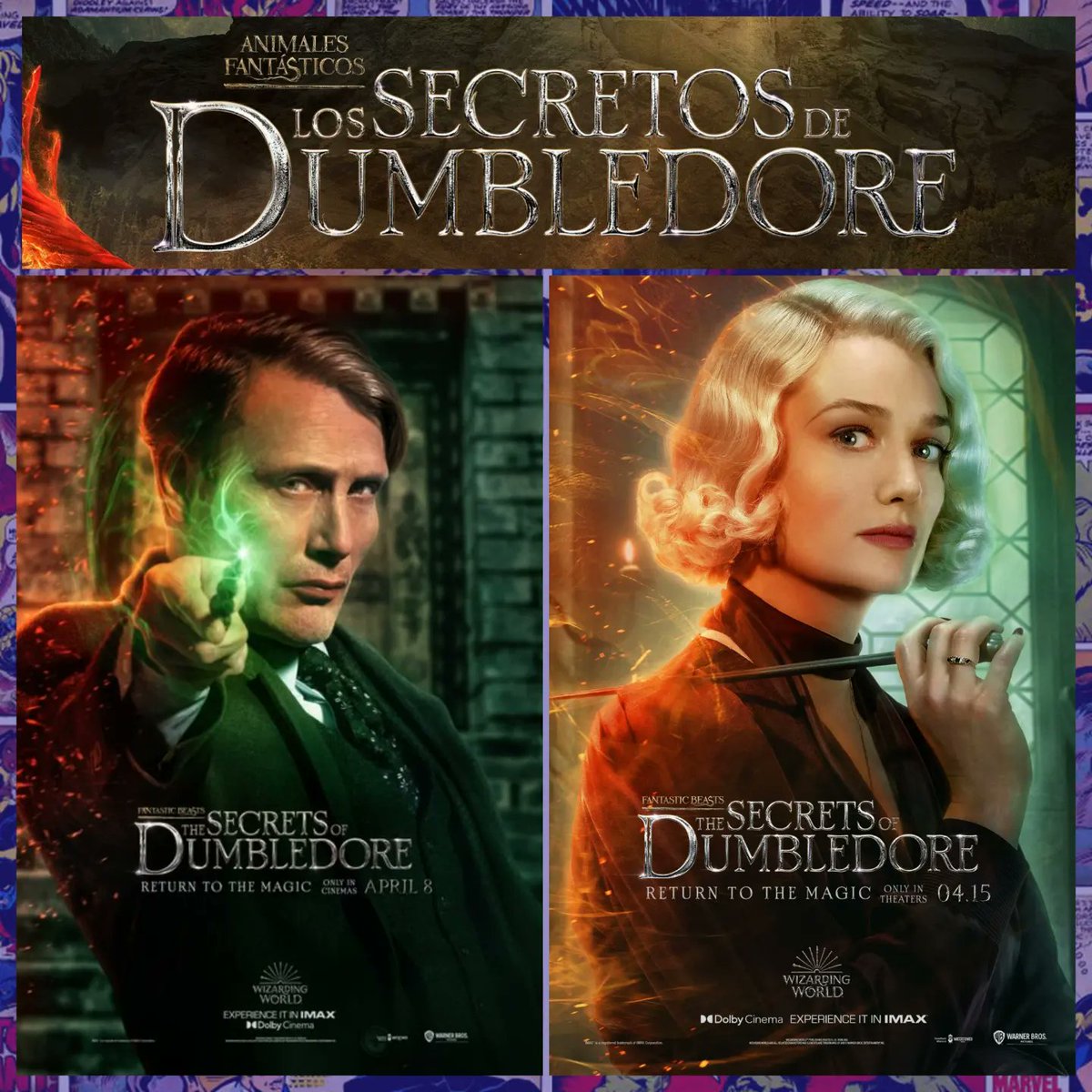 MrChori_'s tweet photo. Antes del segundo trailer de #animalesfantasticos #lossecretosdedumbledore ahora se revelan los posters del bando antagonista
Entre lo a destacar está #MadsMikkelsen como #grindelwald (que se lo ve increíble) y a #QueenieGoldstein (que recordemos que se unió al bando contrario) https://t.co/HHGSeYlmUo