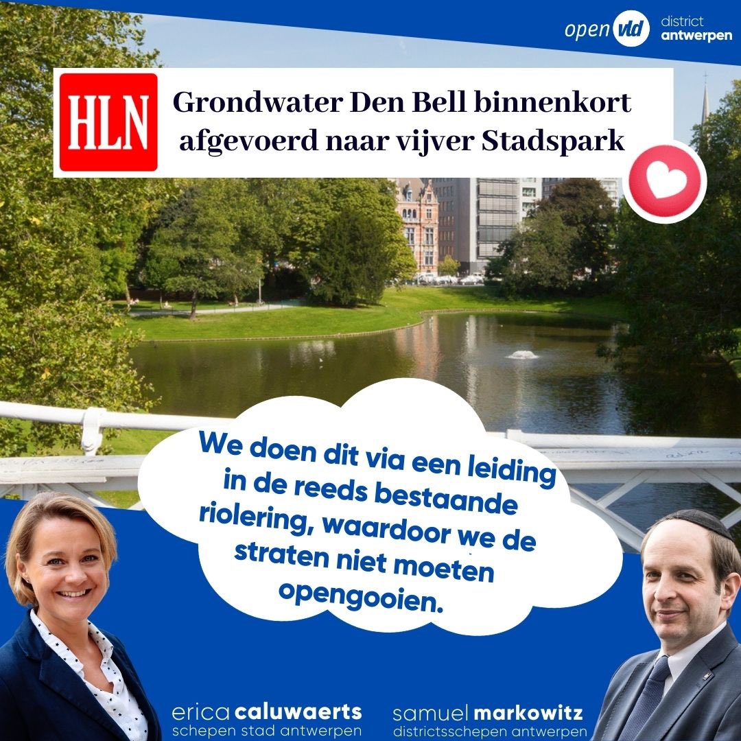 🔥Na heel wat inspanningen van onze vorige Schepen is het nu bijna zover. 
💦Water in de stadsparksvijver. 
⛏Dit door overtollig water weg te pompen uit de parking van de Bell en naar het stadspark te leiden. 
🚧 De impact op het openbaar is minimaal!