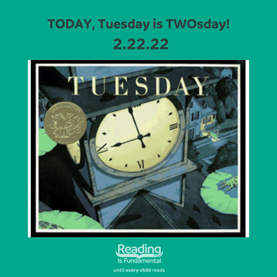 RIFWEB's tweet photo. Celebrate 2.22.22 by reading Tuesday, the Caldecott Medal winning book. Told almost entirely in pictures, this book chronicles the path frogs take as they fly on their lily pads. Find great reading resources to complement the book in Literacy Central. https://t.co/4BO3IFHCbe https://t.co/AtHMmhx62p