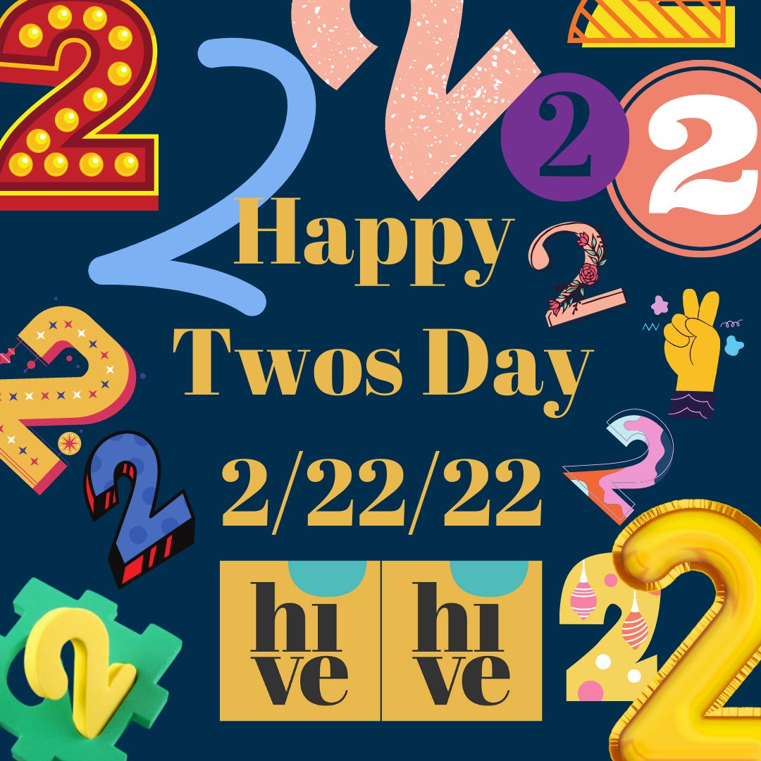 hiveartmedia's tweet photo. Hope your day is twice as nice!! 💕 💕

#Twosday #22222 #PalindromeWeek #HiveArtMedia #HAMLife https://t.co/sbdJKhkNBH