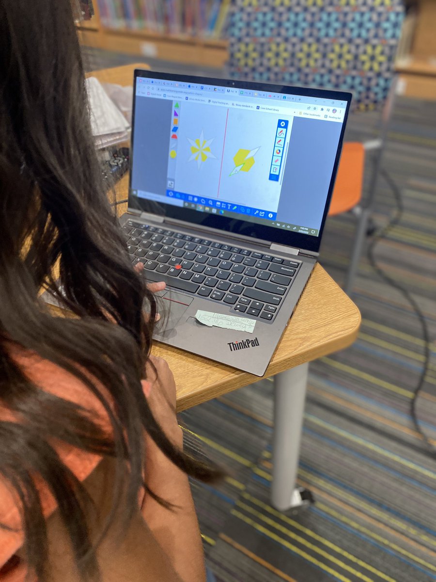 BrickLovesBooks's tweet photo. Students mirroring images to replicate virtual pattern blocks! ๐ฃ love this resource @Erintegration & so does our students ! #twosdaytuesday #edtech #ncedtech #wcpss #wakemedia https://t.co/DWkvBeUeIb