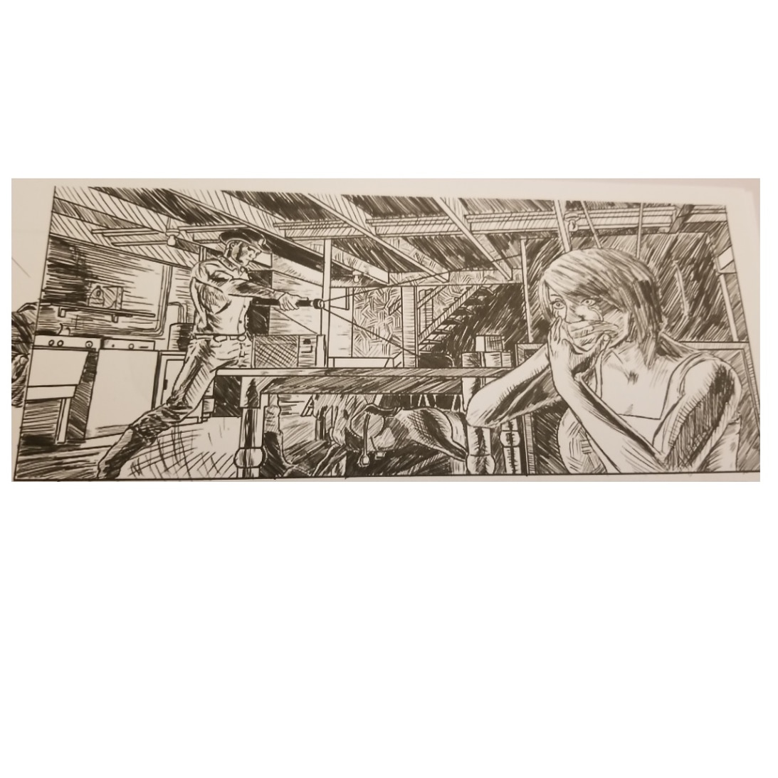 TheInkThinker's tweet photo. This is my first attempt at creating a scene with a dark environment!
#pagesandpanels #sequentialart #inkthinker #indiecomics #imakecomics #indiecomicsart #makingcomics #supportindiecomics #sketch_dailydose #sketchdrawing #pencils https://t.co/NT900EAsar