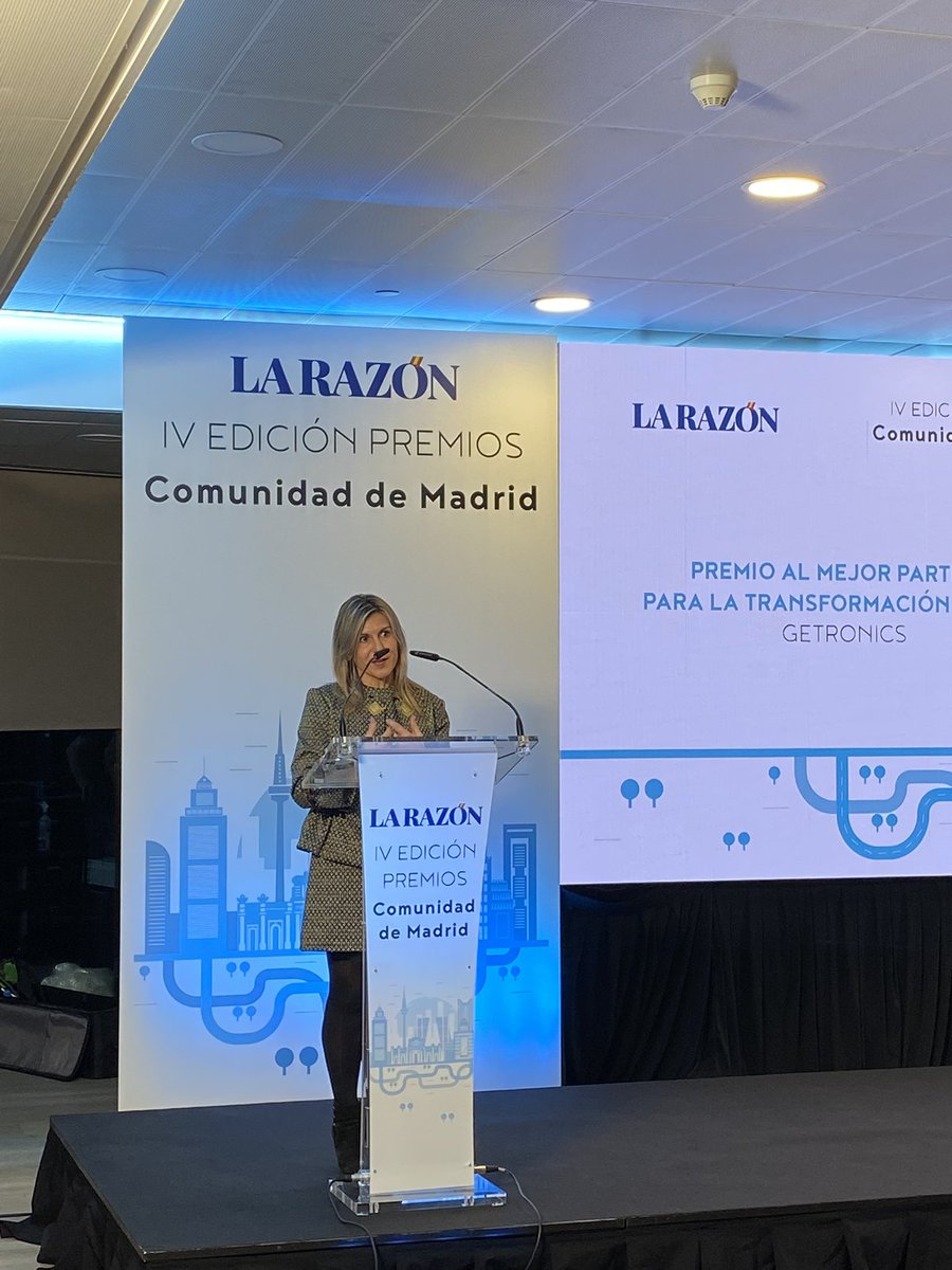 larazon_es's tweet image. IV #PremiosComunidadDeMadrid | Premio al Mejor Partner para la Transformación Digital para @Getronics  - Yolanda de Prado López -  Managing Director Getronics Iberia