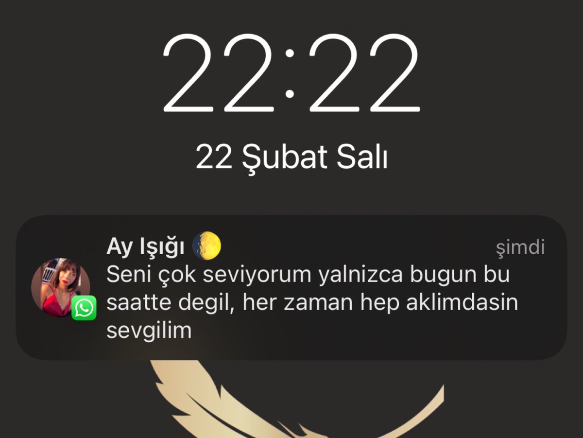 22.02.2022 22:22’de gelen mesaja bak… ben bu kızı hak edecek ne yapmış olabilirim 🥺