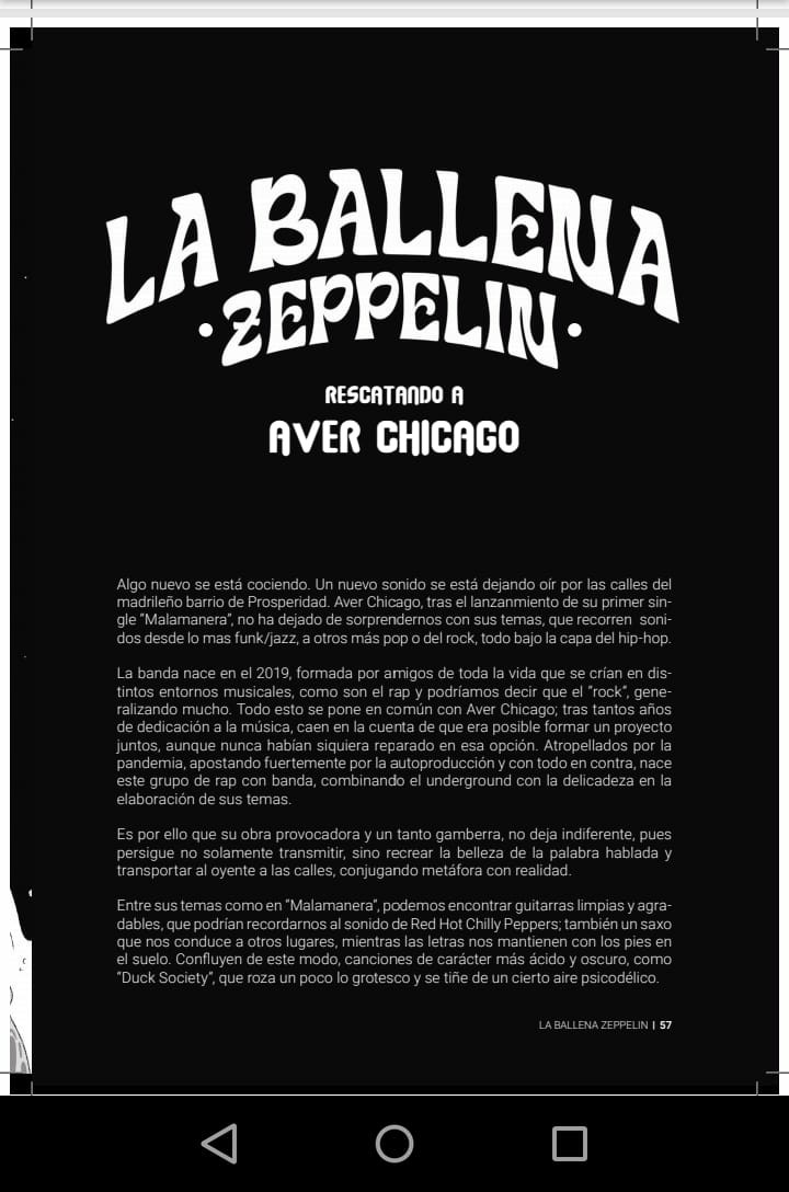 labrechamag's tweet photo. Descubre en este número de la brecha a los artistas Aver Chicago (en la sección la ballena zeppelin), que próximamente estarán estrenando nuevos temas, como siempre autoproducidos, no te los pierdas!! Los puedes encontrar en Spotify y Youtube.
#labrecha #music #underground https://t.co/9PicNHDAN9
