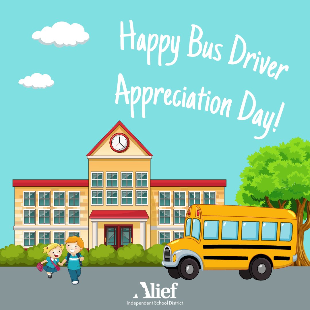 AliefISD's tweet photo. We thank all of our bus drivers for safely transporting our students every single day! Thank you drivers &amp; monitors for your essential and appreciated role! #BusDriverAppreciationDay #AliefProud https://t.co/HEbexiUt8H