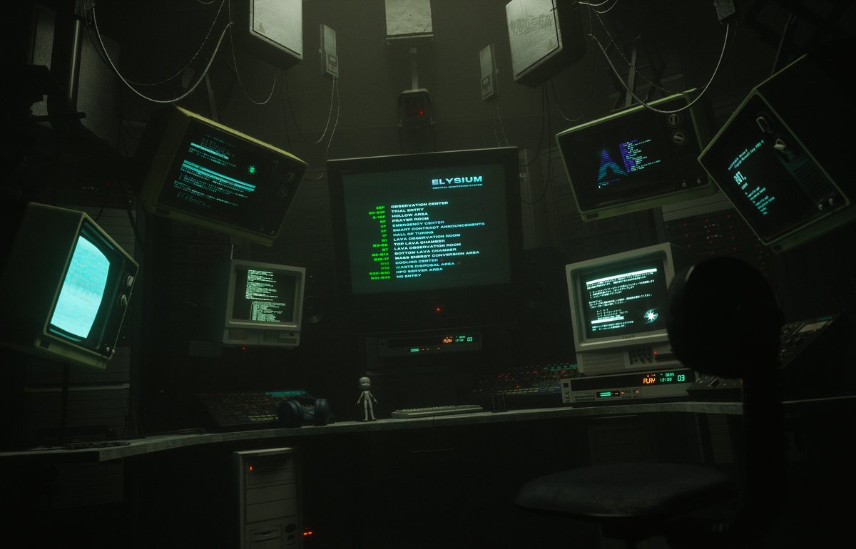 elysium_system's tweet photo. A sneak into the Elysium monitor chamber, find the answer and choose the path. https://t.co/dDNwfJN2AP