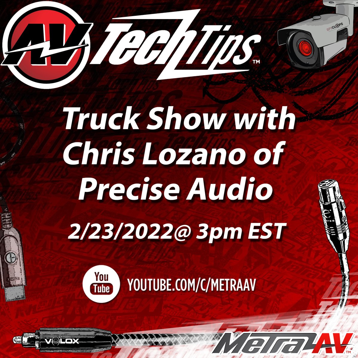 MetraAV's tweet image. Be sure to catch tomorrow's episode of #AVTechTips! Adam, Brent and Chris Lozano of Precise Audio will be going over all of the things that #integrators should (or should NOT) have on their truck. Tune in on YouTube youtube.com/c/MetraAV tomorrow at 3PM EST! #AVtechtips