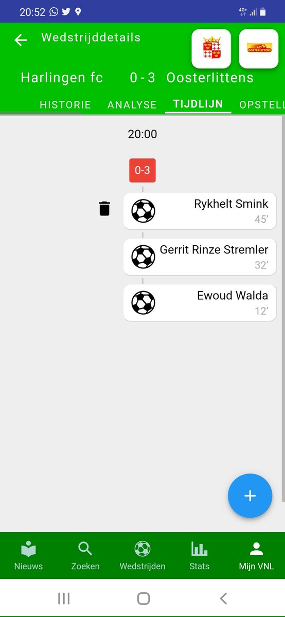 Ruststand oefenwedstrijd