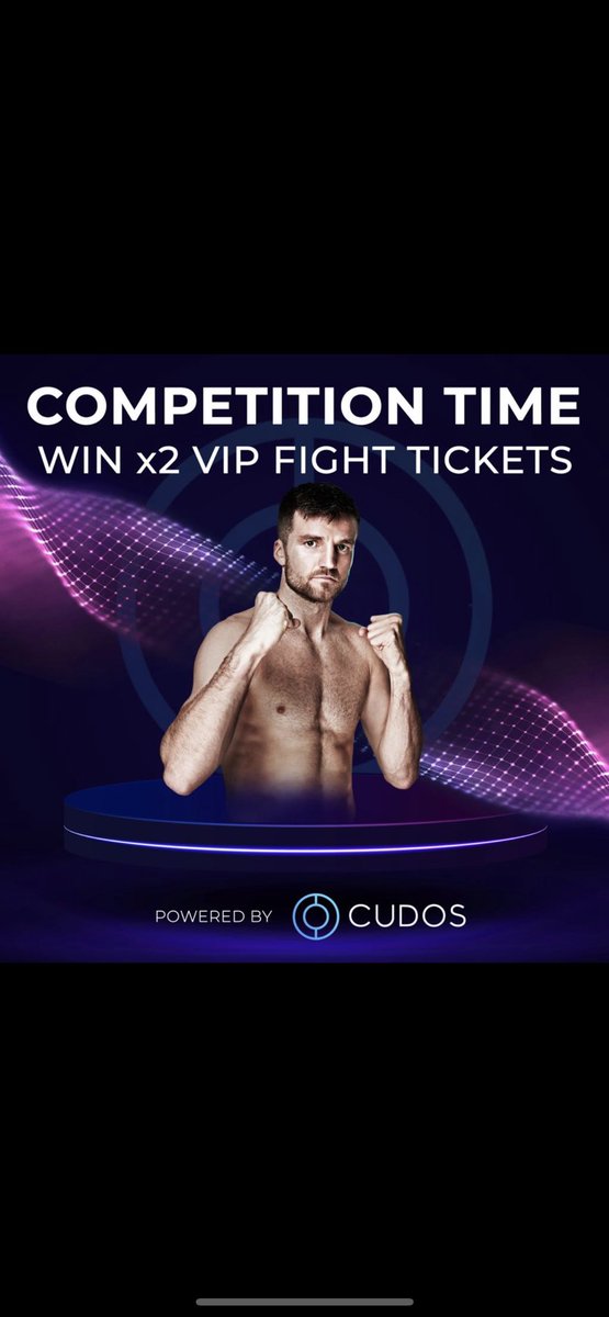 afowler06's tweet image. Competition Time🥊I've teamed up with @CUDOS_ ahead of my next fight on Sunday the 27th of Feb. I am giving away two VIP fight tickets at the O2 Arena to one lucky winner.💥 To be in with a chance to win. Retweet this post, tag 3 friends, and follow @CUDOS_ Good luck! 🙌
