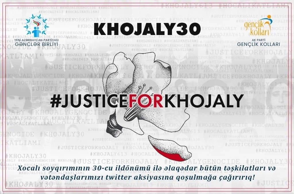 malik_agazade's tweet photo. Hər birinizi 26 fevral 2022-ci il tarixində #JusticeforKhojaly, #KhojalyGenocide, #Khojaly30, #Khojaly613, #HocalıKatliamı həştəqləri ilə “Twitter” sosial şəbəkəsində Yeni Azərbaycan Partiyası Gənclər Birliyinin təşəbbüsünə dəstək olmağa dəvət edirəm.
@yapgencler
 
@AKGenclikGM https://t.co/tCKuESsbDD