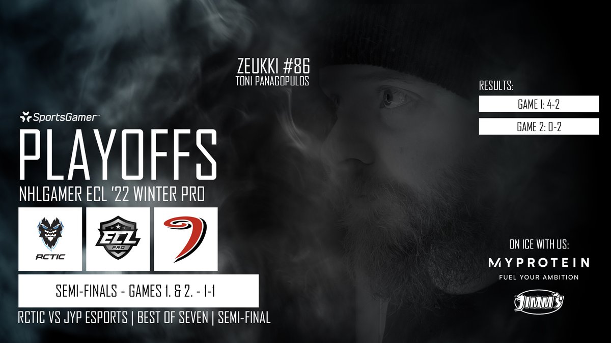 jeyshootsfi's tweet photo. 🥶 #RCTICNHL 🥶
The series started as expected 👀 The insane show continues tomorrow🥵
⏸ 1-1 (4-2 & 0-2)
🆚 @JYP_Esports - Semi-Final
🏆 @SportsGamerGG ECL PRO
🥶 @RCTIC_NHL
#ECL22Winter
#kouvolanlakritsi
#MukanaWilhelm
#xbil
#esportsfi https://t.co/9ZPlMvCAsW