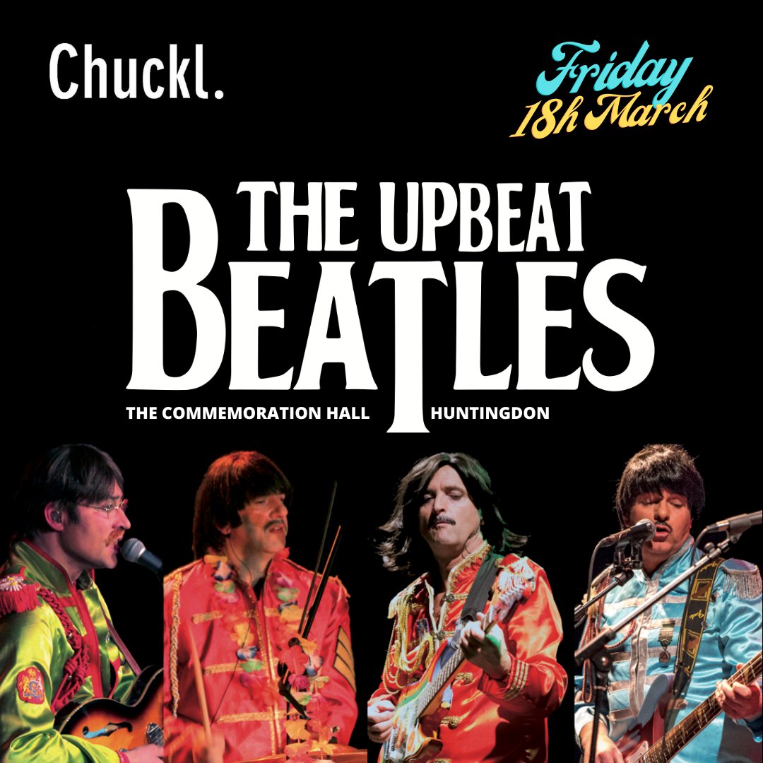 chuckl_events's tweet photo. The Upbeat Beatles are bringing the sound of the 60's to @TheCommHall on Friday 18th March!
Have you got your tickets yet?
https://t.co/3ZFCRWZrws
#beatles #gig #band #chuckl #tribute https://t.co/0rCkHJddtp