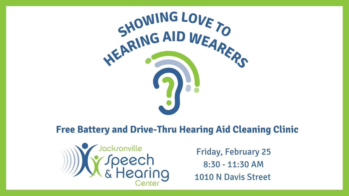 JaxSpeechHear's tweet photo. This coming Friday we are hosting a Hearing Aid Wearer Appreciation Day! Check out the Facebook event page to let us know you’re coming: https://t.co/ZIV2kIHbLk This event is open to the public, so feel free to share with your friends! https://t.co/sPCnoviEGb