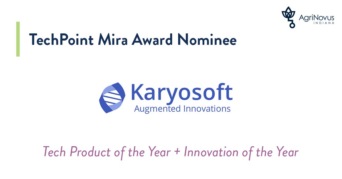 Congratulations to #MiraAwards Tech Product of the Year + Innovation of the Year nominee, <a href="/karyosoft/">Karyosoft Inc.</a>!

Learn more about this exciting start-up + others on our start-up directory: ow.ly/3kw950HXJPY

#agbioscience #indiana