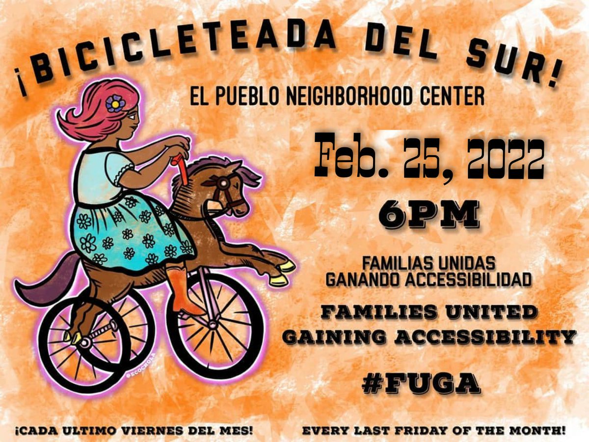 Rodeo de Bicis this Friday with FUGA!
Shout outs to our Fugista Nelda who created this in '18 for our first Vaquerx Ride
#rodeoweek #Tucson #Mobility #bicycleride #vaquerx