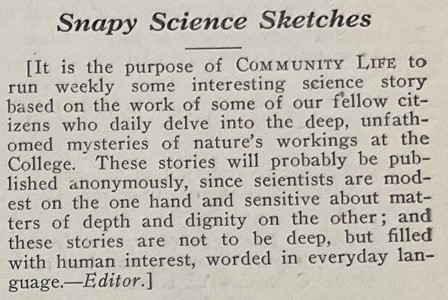 elplibrary's tweet photo. EL residents of over 100 years ago loved accessible science and we do too! Follow our weekly #SidewalkSTEM feature and tweet #DigEastLansing to help us win a grant to preserve our newspapers, like this one from the East Lansing Community Life newspaper, dated 1/17/1919. https://t.co/nv5PUfakTs