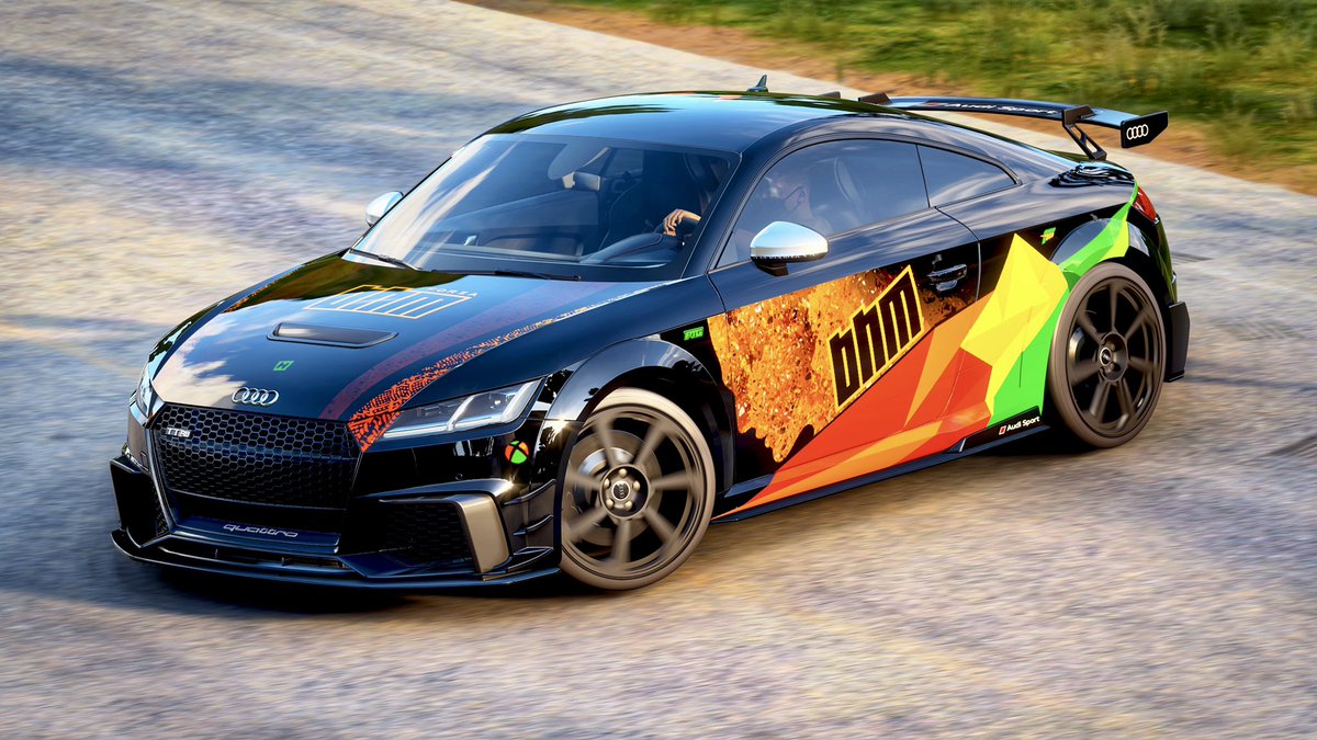Turn10Studios's tweet photo. We have decided on the winners for the #ForzaBHM livery contest. Congrats to @Fluex_Artworks and @SEFx for these beautiful designs! Stay tuned to your messages as we reach out for prizes. https://t.co/B6ahOp6Q7B