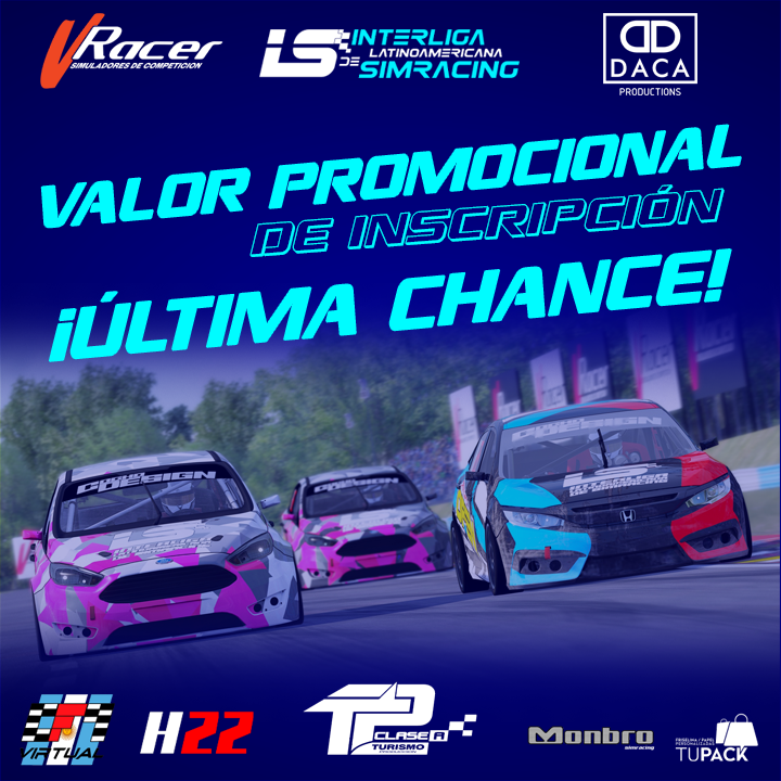 interlatracing's tweet photo. 🏆 TPcA eSports

Última oportunidad para acceder al mejor campeonato de @AC_assettocorsa en Latinoamérica a un valor promocional.

¡No te quedes afuera de esta hermosa experiencia!

⬇️⬇️Inscripciones⬇️⬇️

                https://t.co/WK5yV0qMgl https://t.co/eGTdT41rMp