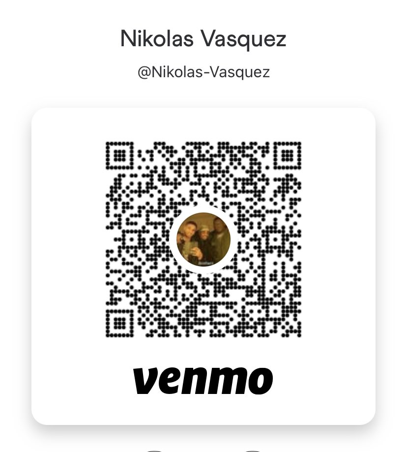TheWetblack's tweet photo. @Venmo Nikolas-Vasquez https://t.co/qjtPT99wO2