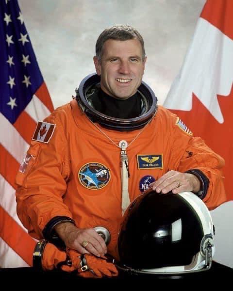 Canadian Space Agency astronaut Dafydd Williams was born in Saskatoon, Canada. His father was from Bargoed, Wales. On his first space mission in 1998, he took a number of Welsh items with him including a Welsh flag, a rugby cap worn by Sir Gareth Edwards and Mr Urdd #WalesInSpace