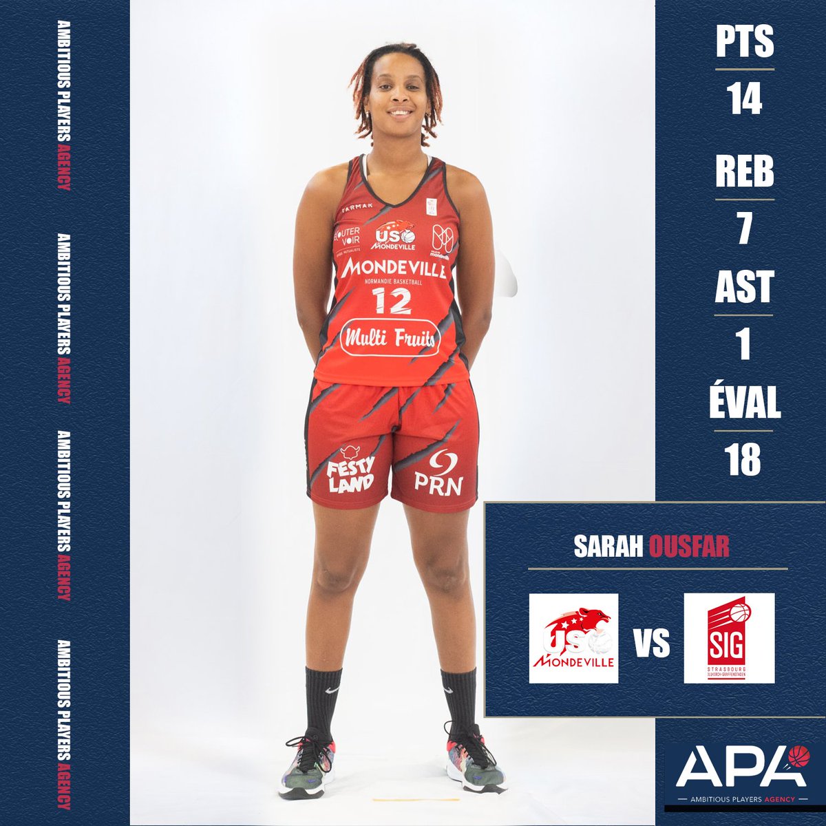 Great performance by <a href="/Sarah_Chou12/">Sarah OUSFAR</a> against <a href="/SigAssociation/">SIG Association</a>

#womenbasketball #frenchleague
#lf2