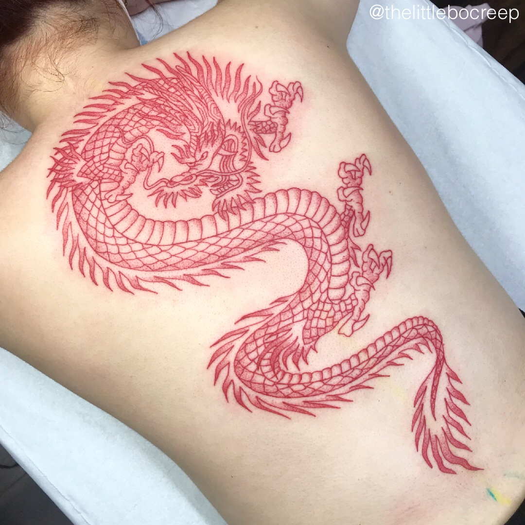 red spine tattoos redspinetattoos  Spine tattoos for women Tattoos Red  ink tattoos