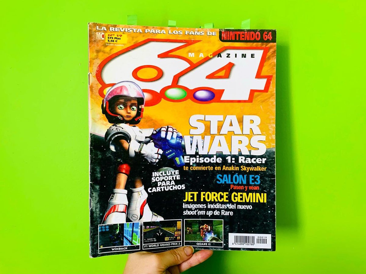 Linksliltri4ce's tweet photo. 64 Magazine Edición Española No 19 - Julio 1999
#N64Magazine (which would later rebrand to NGC (Nintendo GameCube) Magazine) is a British gaming magazine that lasted throughout the #N64 and GameCube era in the late 90s and early 2000s. It is primarily published by https://t.co/Tq9qzDg6PL