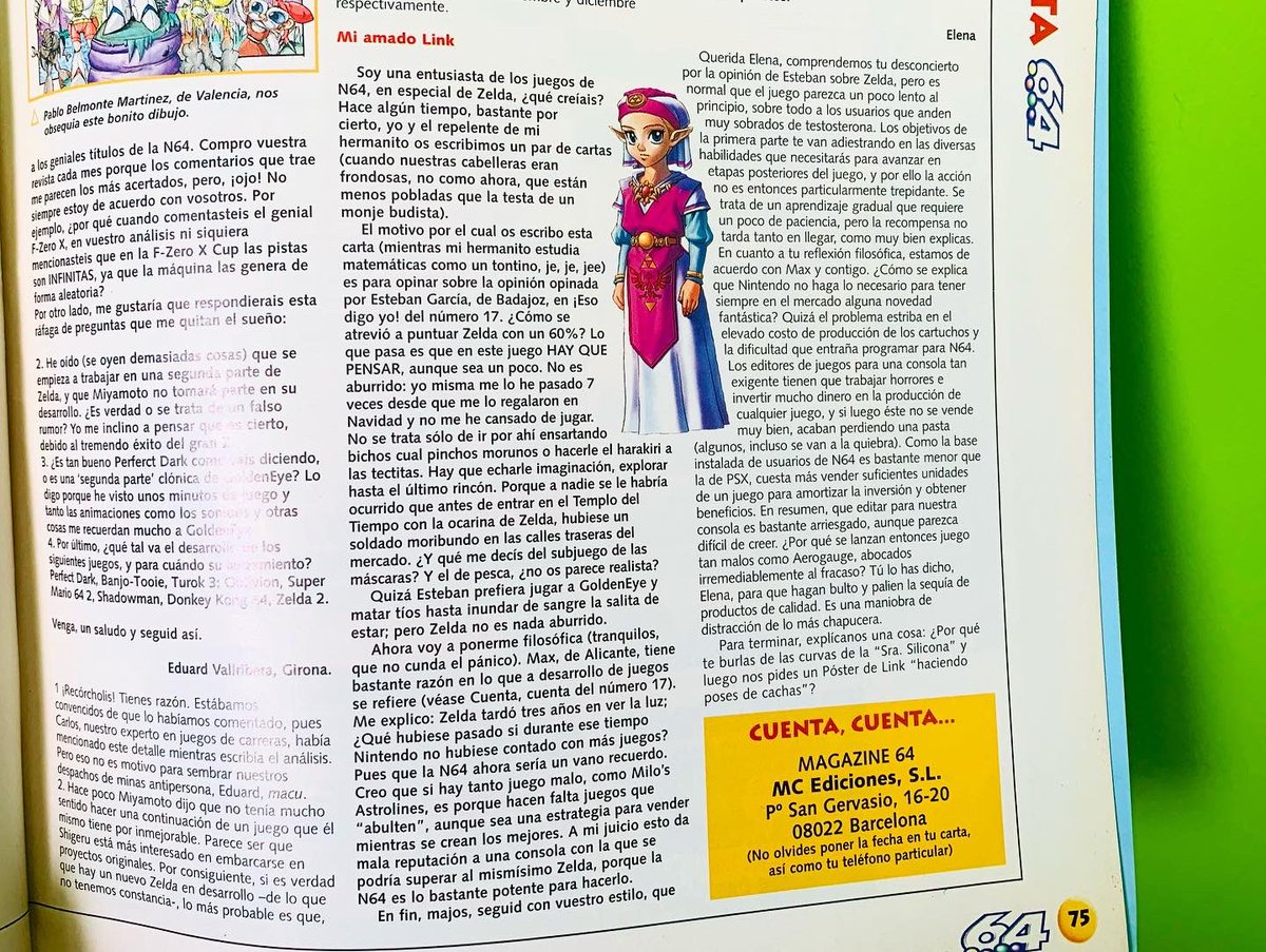 Linksliltri4ce's tweet photo. 64 Magazine Edición Española No 19 - Julio 1999
#N64Magazine (which would later rebrand to NGC (Nintendo GameCube) Magazine) is a British gaming magazine that lasted throughout the #N64 and GameCube era in the late 90s and early 2000s. It is primarily published by https://t.co/Tq9qzDg6PL