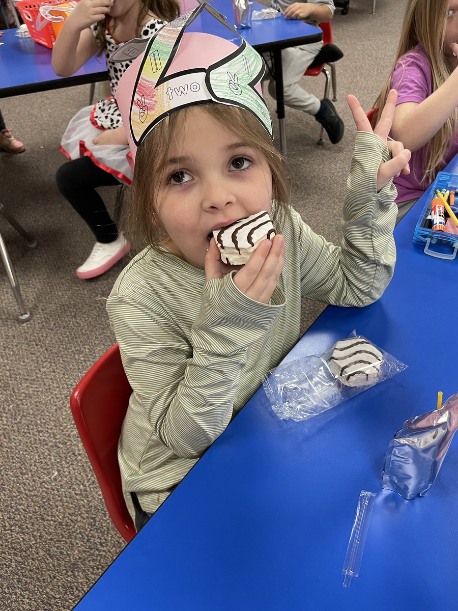 Counting by 2’s &amp; enjoying our 2’s day snack 😋