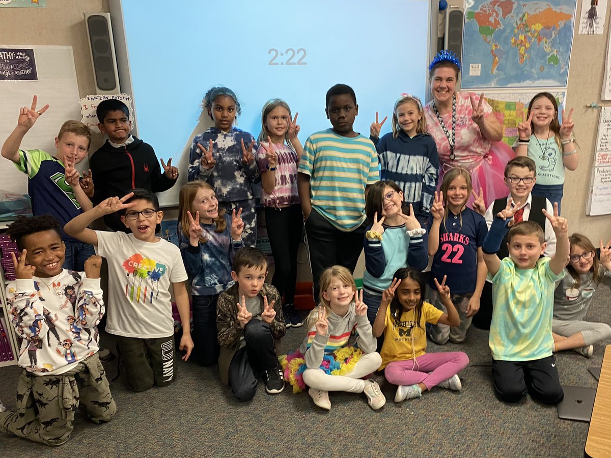 Celebrating Tuesday, 2-22-22 at 2:22 with tutus, tie-dye, tiaras, ties, and tube socks! #MyMISD #MinshewColts