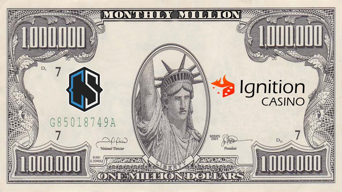 Crazysixes66's tweet photo. 🔥Giving away a $535 Ticket to this Sunday's @IgnitionCasino Million 🔥 Over 100k FTW! 

To qualify: ⬇️
🏆 Like and Retweet
🏆 Follow me and @IgnitionCasino 
🏆 Tag two friends in the comments 
 
Winner will be drawn Thursday at 7:30pm 💰 https://t.co/D0085vdz3F
