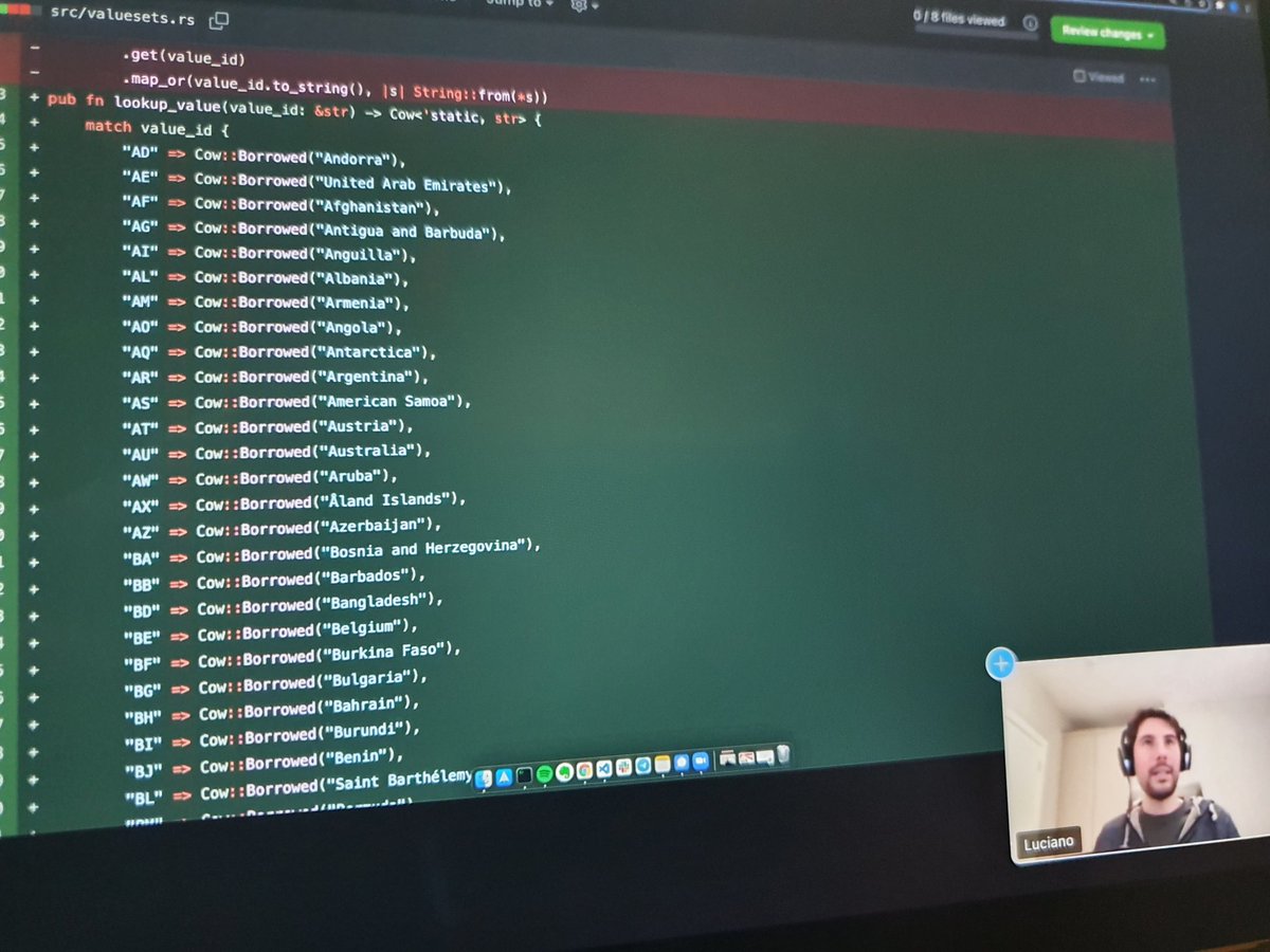 Thanks so much to <a href="/loige/">Luciano Mammino 𝕏 Node.js Design Patterns</a> for tonight's deep dive into covid certs, an adhoc PR review and great Q&amp;A
Cracking start to the year