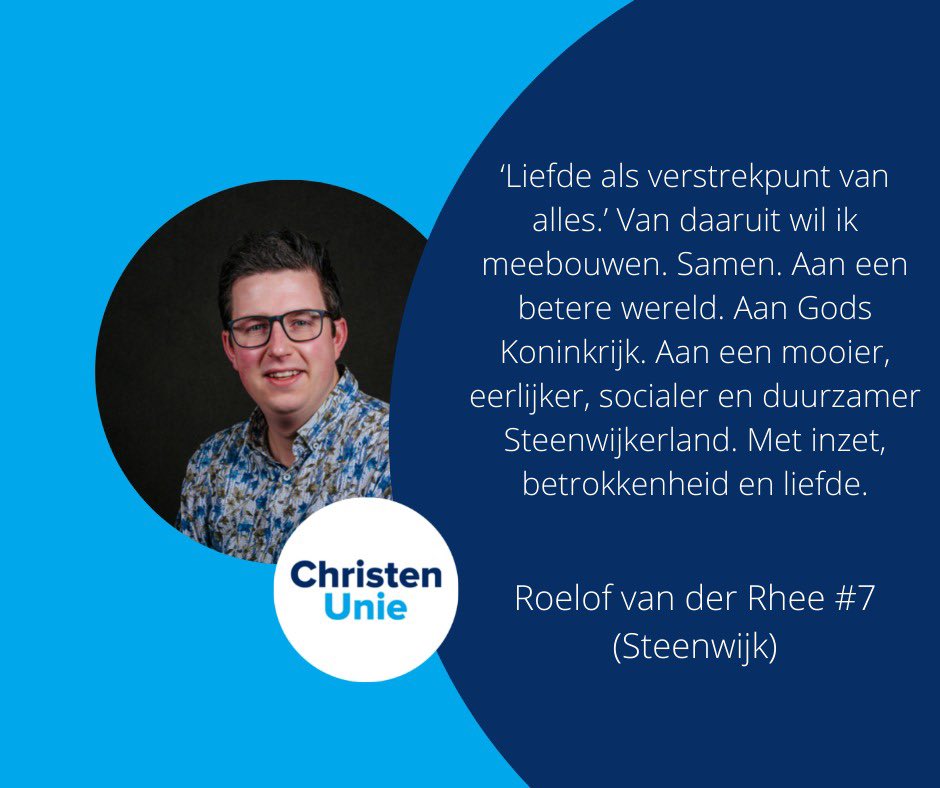 CU_Steenwkrland's tweet photo. Na nummer acht komt nummer #zeven
Een Steenwijker, met een eigen quote!
@RoelofRhee voor #CUSWL. 
#GR22 @Steenwijkerland https://t.co/LdXvi6MFvo