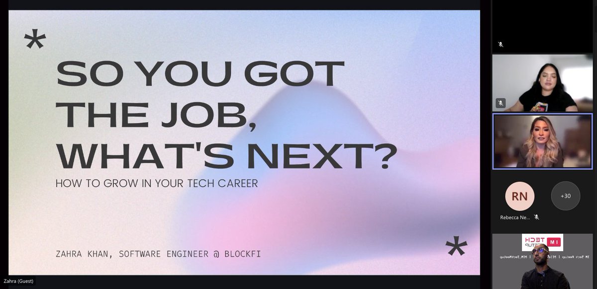 IleshMistry's tweet image. And that&apos;s a wrap of the @IM_TechMeetup where we talked about #BecomingADeveloper. Thanks to all the attendees and all the presenters! 

- @DailyDevTips1 ⭐️
- @hellobexnewton ⭐️
- @techwithmela ⭐️
- @zahrakhadijha ⭐️