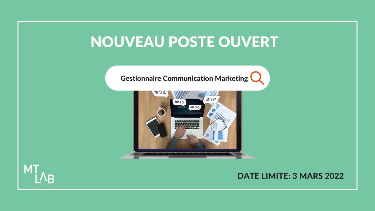 📣  Nouveau poste ouvert: Gestionnaire Communication Marketing

Rejoignez l’équipe du MT Lab et saisissez l’opportunité de soutenir les startups œuvrant dans l'industrie du tourisme, de la culture et du divertissement.

Postulez dès maintenant ici: mtlab.ca/recrutement/