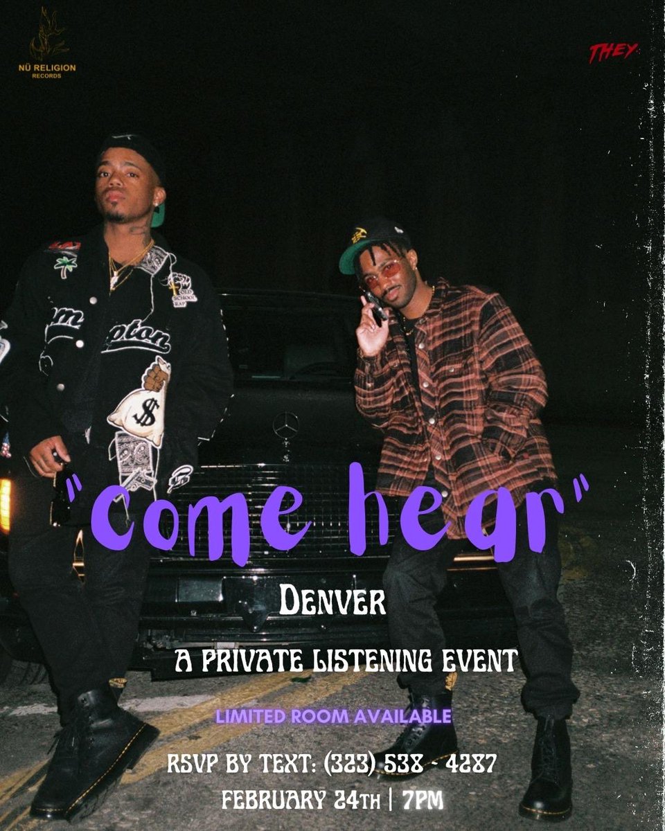 time to take it back home. DENVER RSVP 323-538-4287