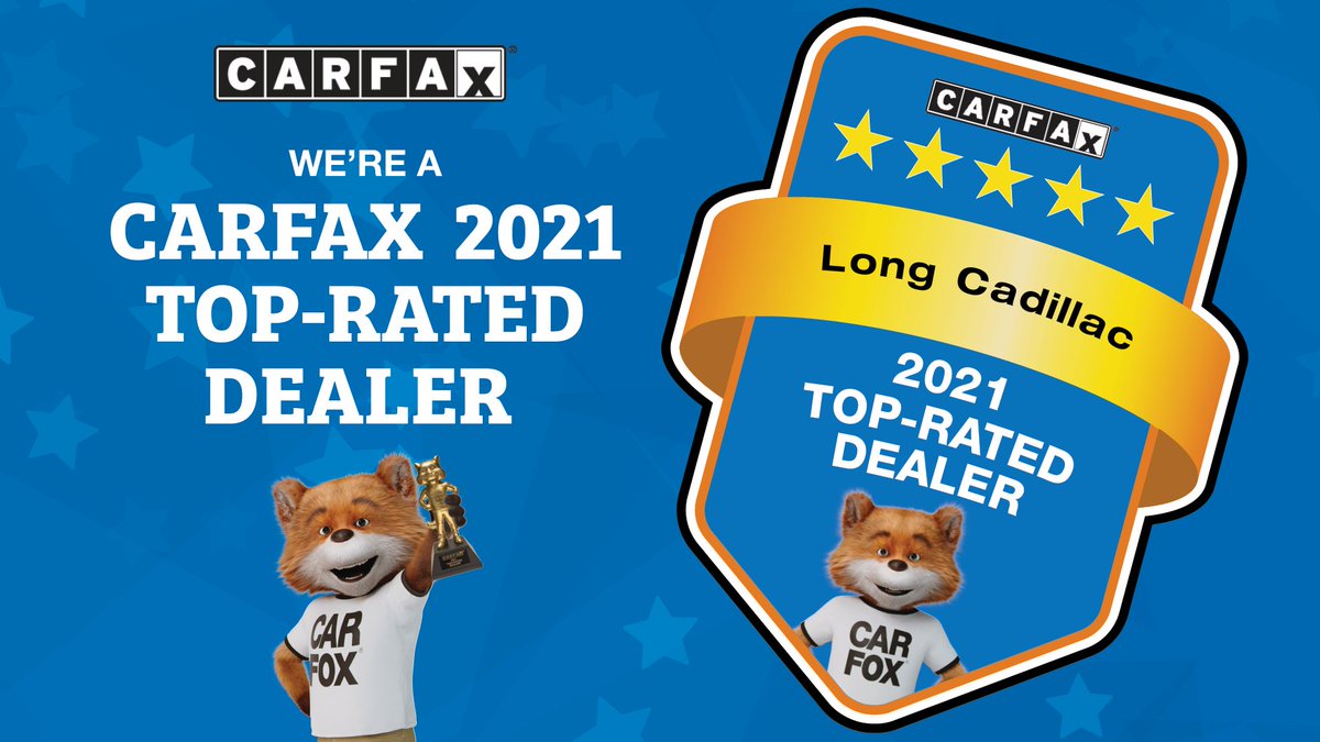 LongAutoGroup's tweet image. Based on YOUR verified ratings and reviews on CARFAX.com, Long Cadillac has earned the title of 2021 #CARFAX Top-Rated Dealer! #thankyou #carfaxdealer #CARFAXTopRated