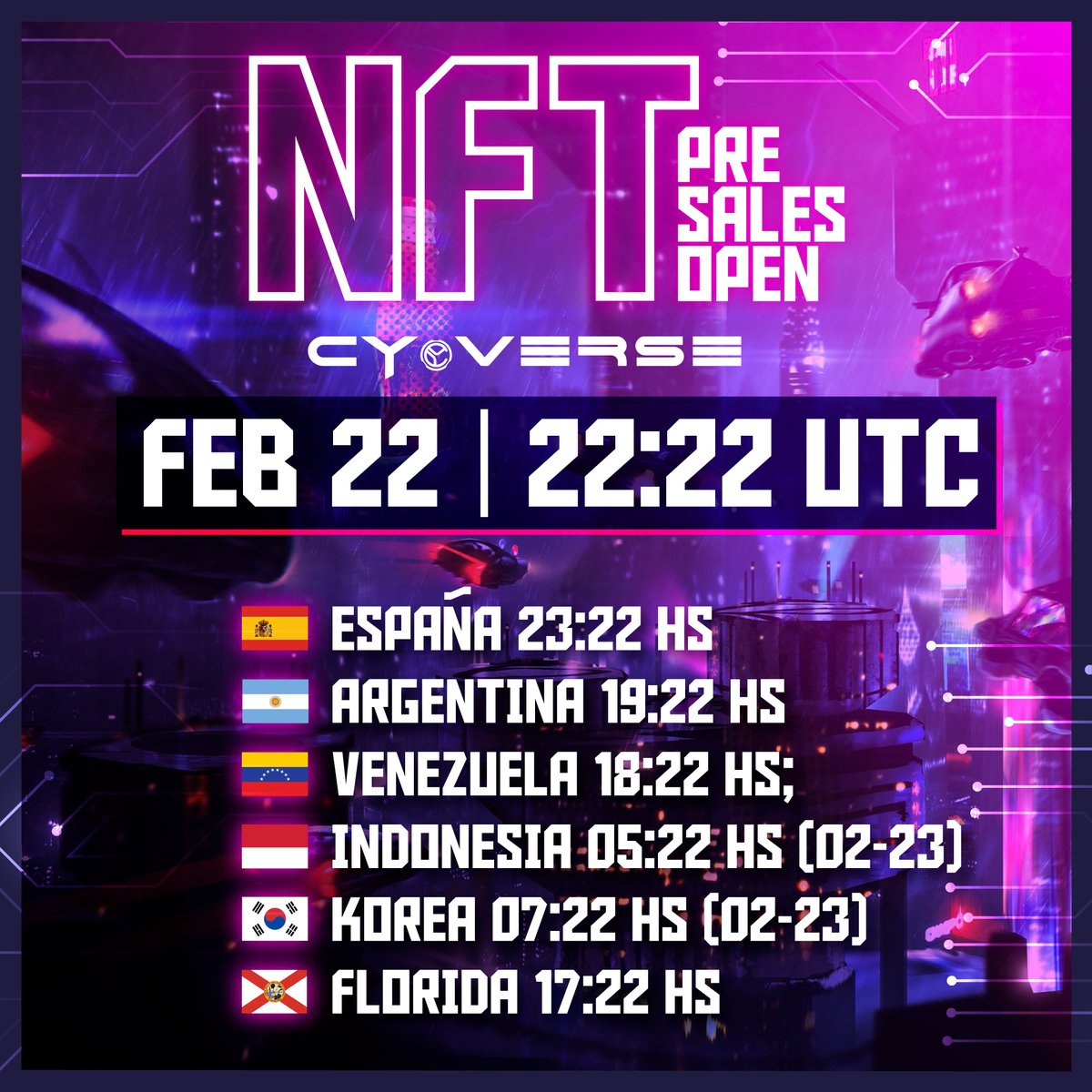 🚨🚨COUNTDOWN🚨🚨

1 Hours 23 Minutes to Go 🚀

GENESIS - Presale Time

🔷Supply: Just 10.000 Genesis NFT

🎁MYSTERY CRATES PRESALE!

⏰TIME: Today 02-22-2022 at 22:22 UTC

🌐PLACE: Our Website

🙌🏻Simply go to our website and press PRESALE to access and BUY your Hackers and Pods