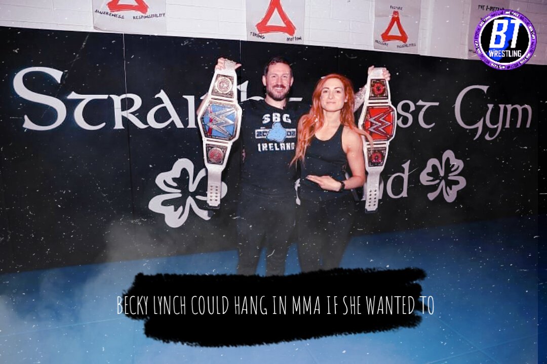 BTimeWrestling's tweet photo. "Becky Lynch could hang in MMA if she wanted to"

MyMMANews learned that she has talent in the MMA world, however she might be too good to be in it.

McCormack admits that Lynch is too big of star to come over to the MMA world, but she “can hang in MMA if she ever wanted too.” https://t.co/nxR2d9D2Xz