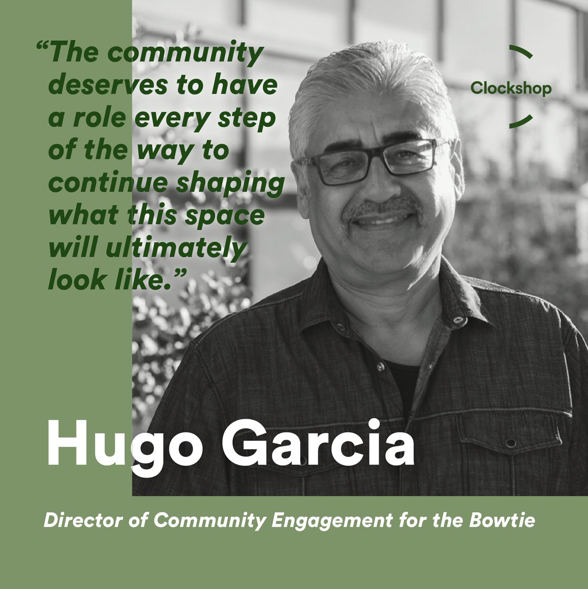 clockshopla's tweet photo. Join us March 5th for the reveal of the concept design for the future state park at The Bowtie!⁠ In preparation, we want to introduce you to a longtime #NELA resident, Hugo Garcia. Hugo was the project lead organizer for the new community engagement process that started in 2021. https://t.co/90Tmt8jLKc