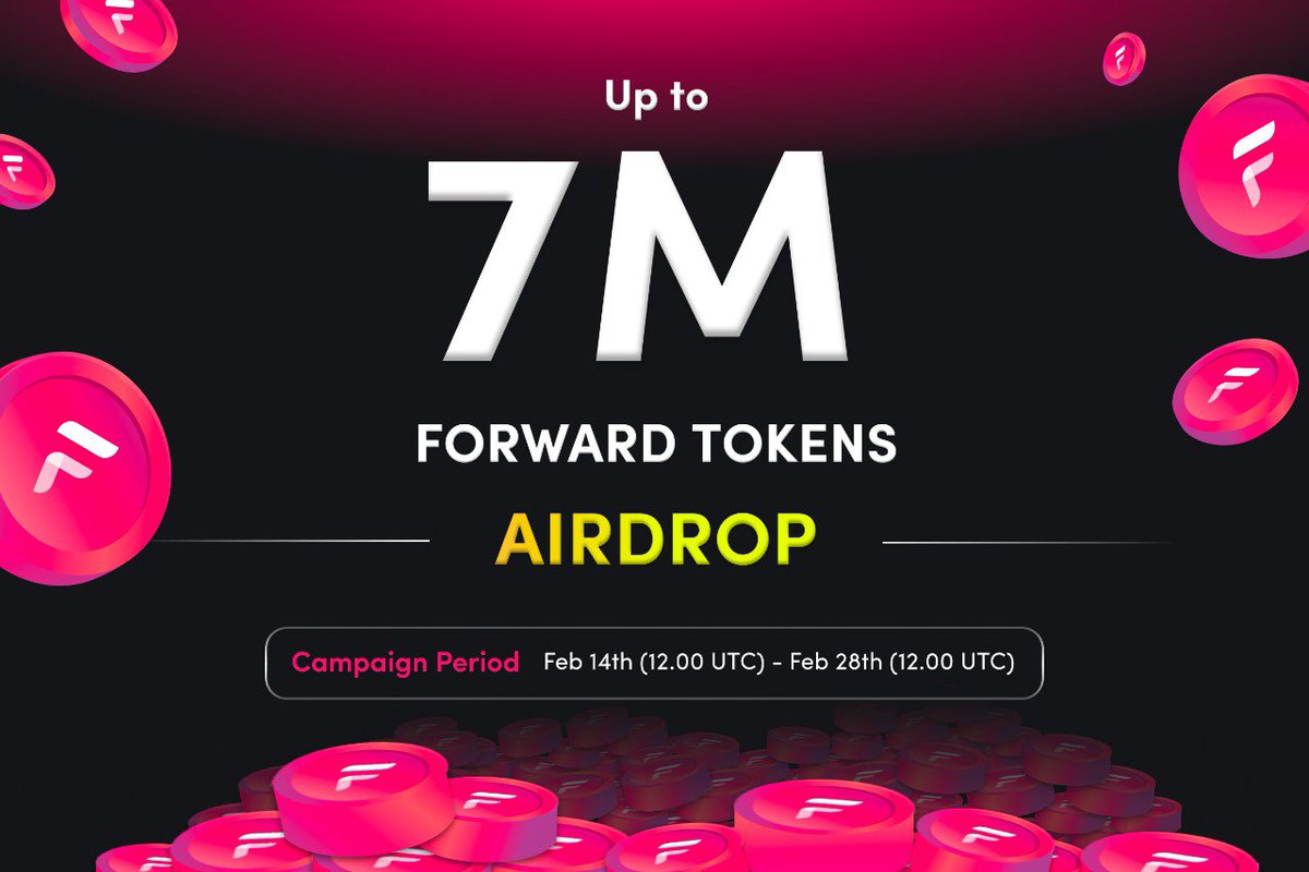 🚀 Airdrop: Forward Token 
💰 Value: 7,000,000 Token Prize Pool
👥 Referral: +1 Entry
📒 Partnership: Warden
📅 End Date: 28th February, 2022
🏦 Distribution Date: After TGE

Go to the Airdrop page
wn.nr/3Kp5HF

#Airdrop #Crypto #Airdrops #cryptocurrency #giveaway
